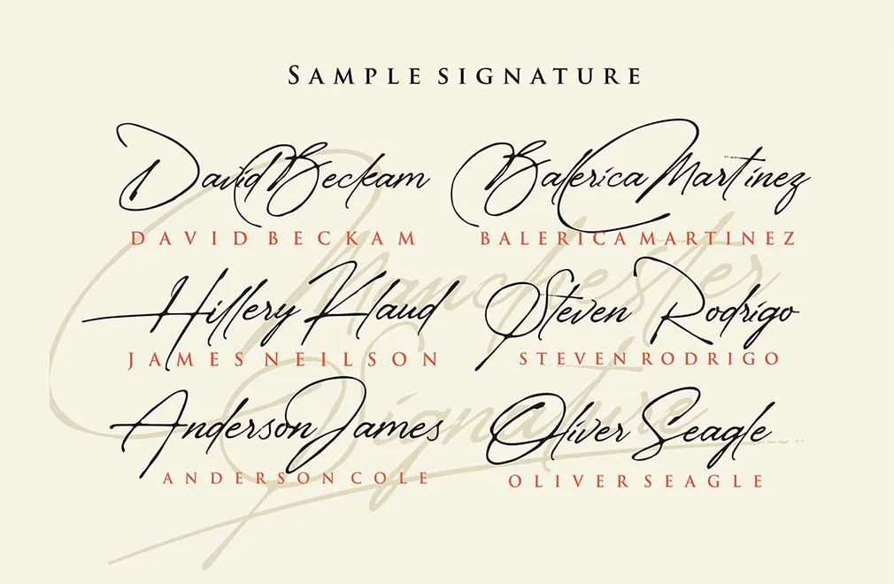 Manchester Signature Font