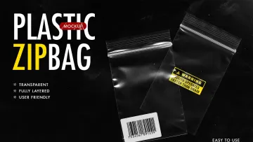 Plastic Zip Bags Mockups & PNG Overlays