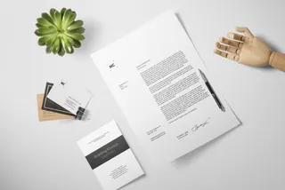 Scandi Stationery Mockup Scene