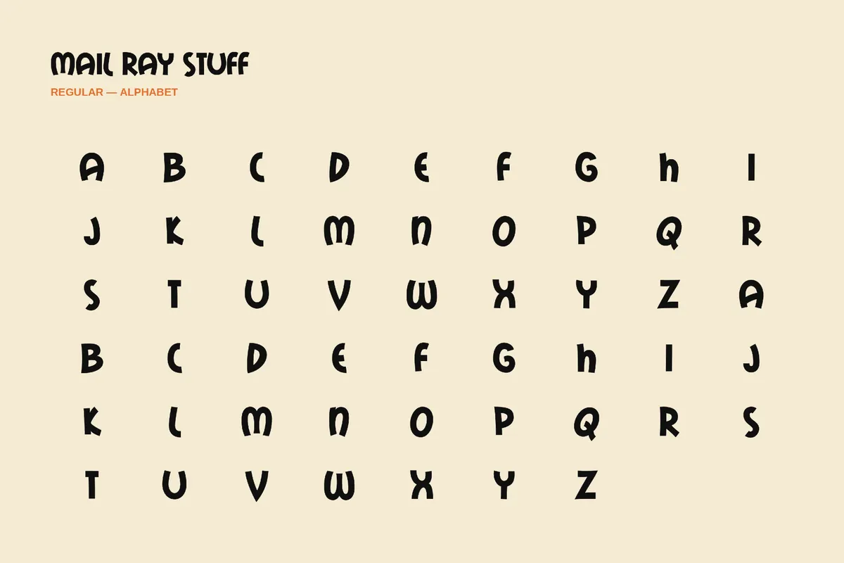 Mail Ray Stuff - Cartoon Font