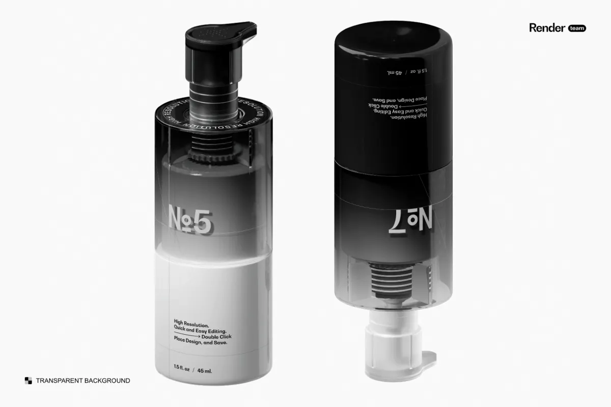 Dispenser Bottle Mockup Set