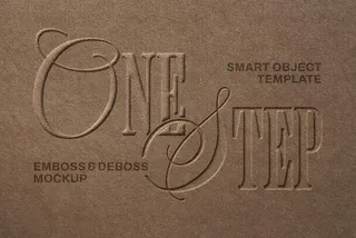 Embossing & Debossing Leather Mockup