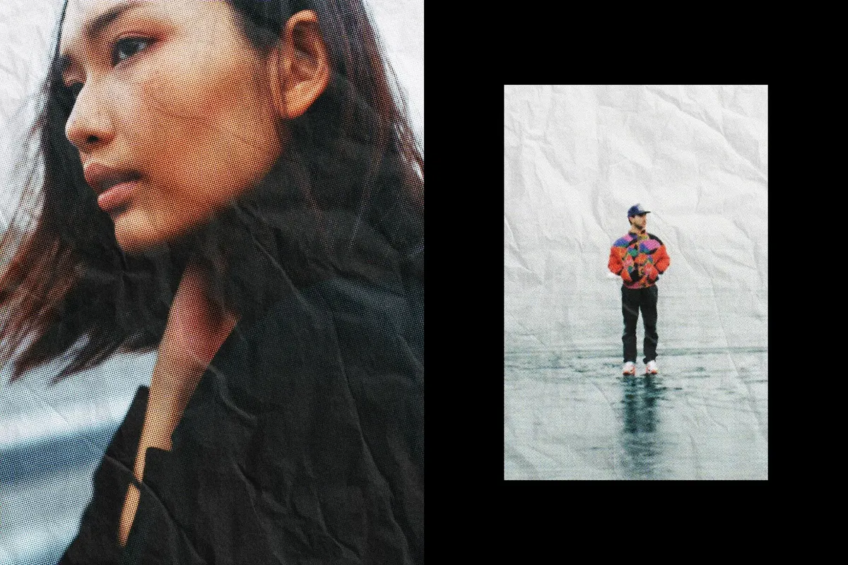 Crumpled Paper Print Photo Effect