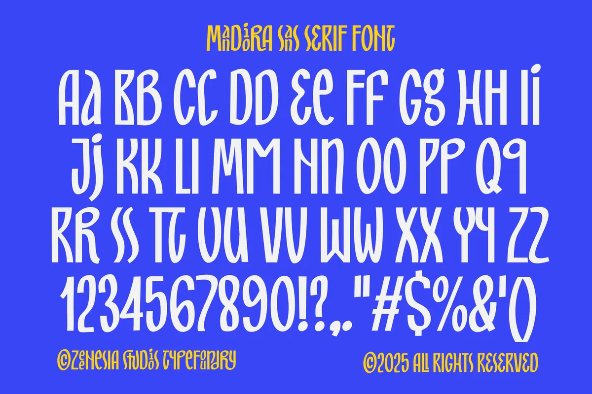 Mandiora - Stacked Ligature Display Font