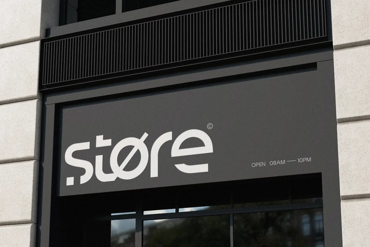 Retail Storefront Sign Mockup
