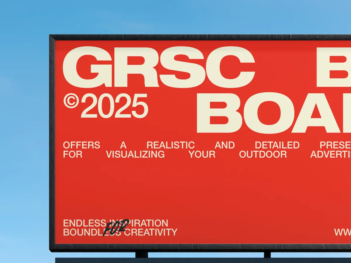 Building Billboard Mockup Front View