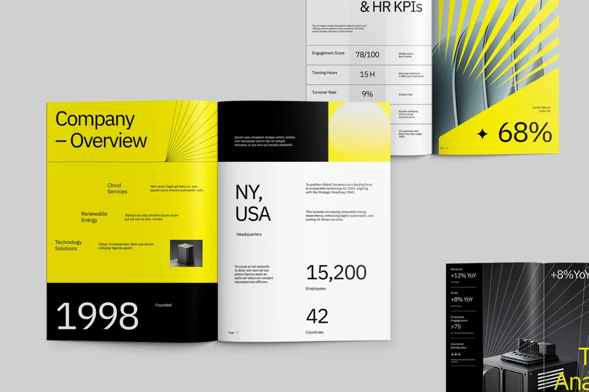 Modern Minimalist KPI Report Affinity Template