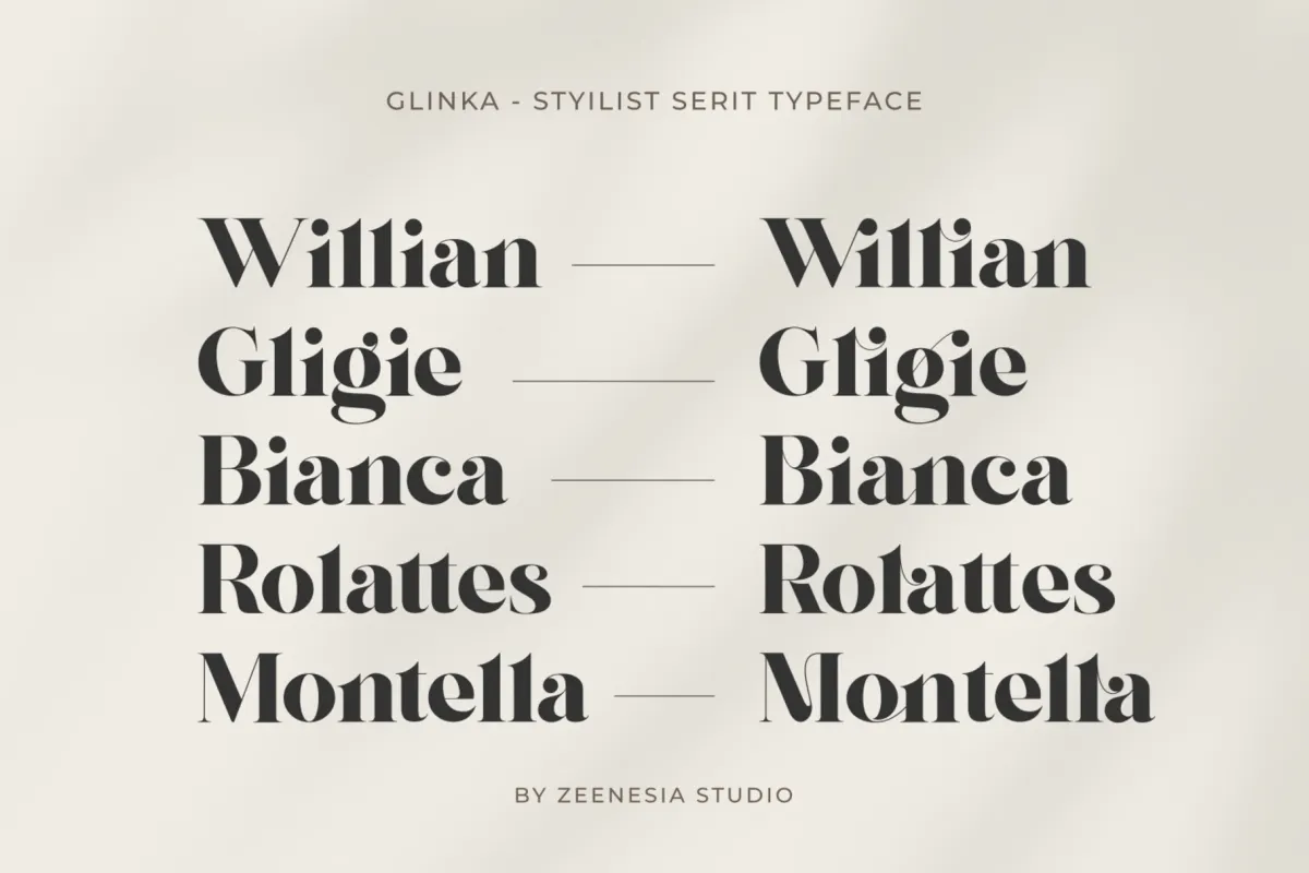 Glinka - Elegant Serif Font