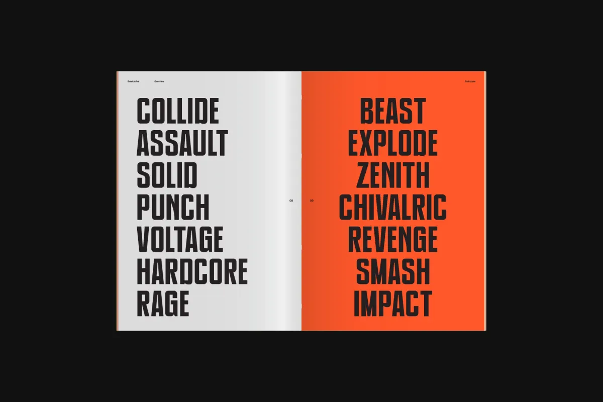 PRAK Breakstrike - Bold Condensed Display Font