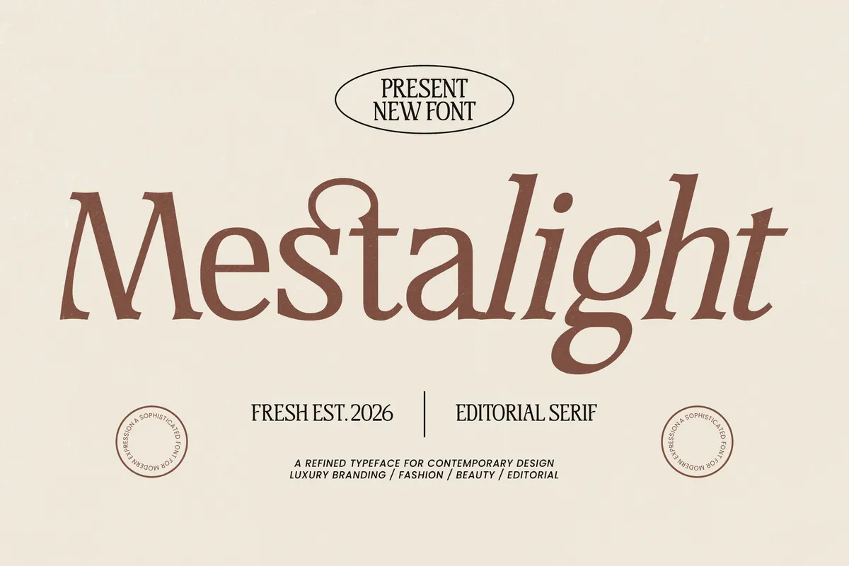 Mestalight - Elegant Editorial Serif Font