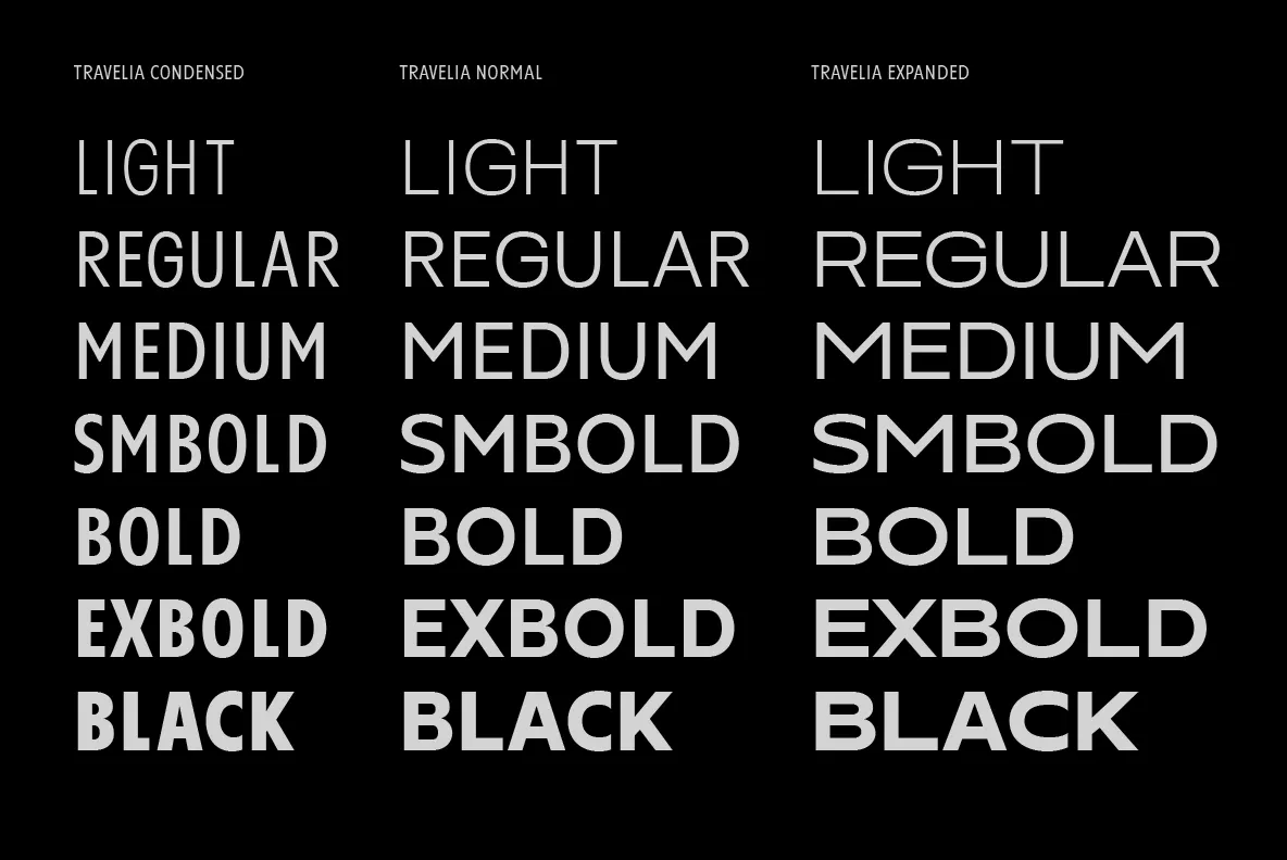 Travelia - Modern Sans Serif Font Family