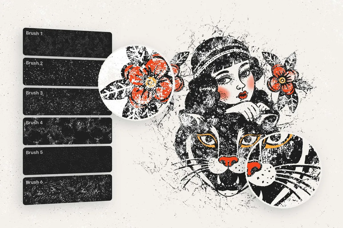 Grunge Stamp Illustrator Brushes