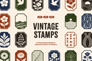 Vintage Stamp Elements