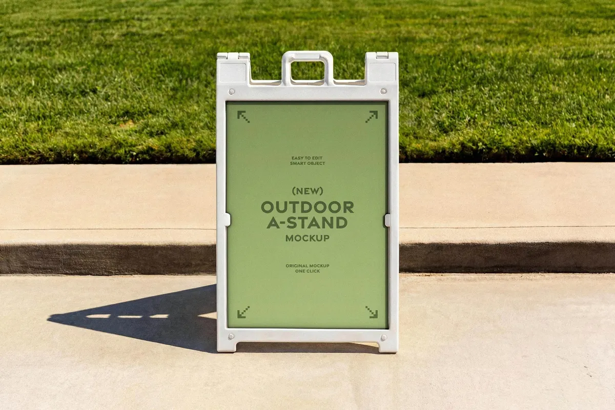 Outdoor A-Stand Signage Mockup