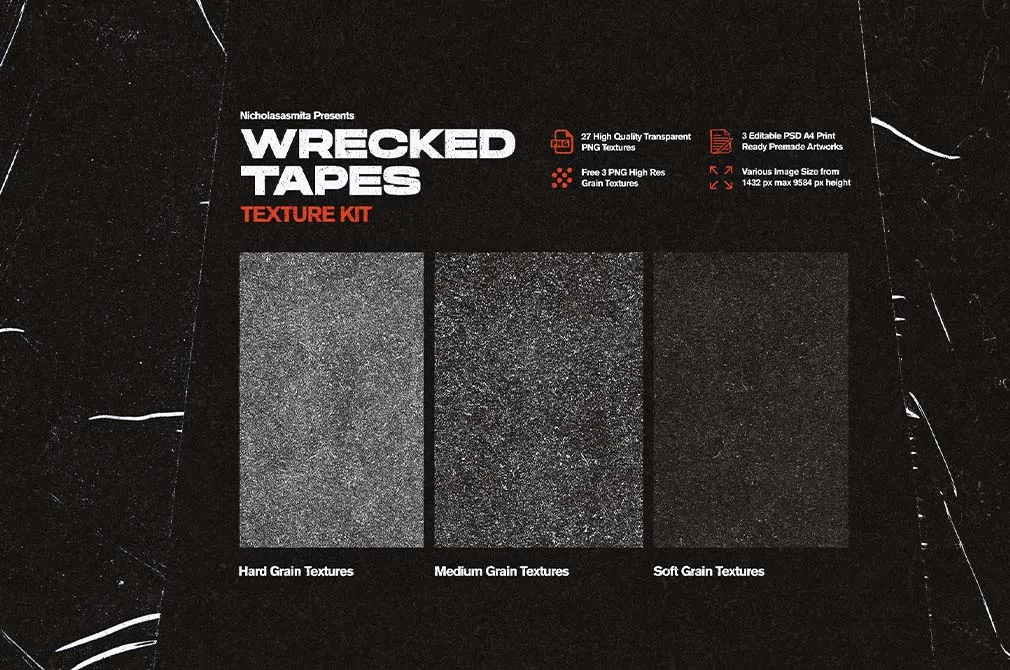 Wrecked Duct Tape Texture Set