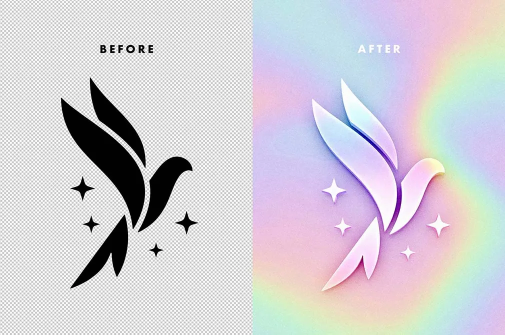 Holographic Text Effect