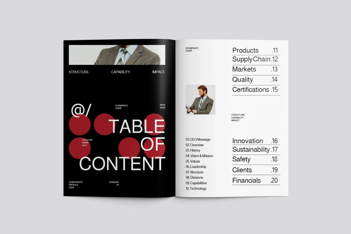 Company Profile Brochure Word Template - RELL