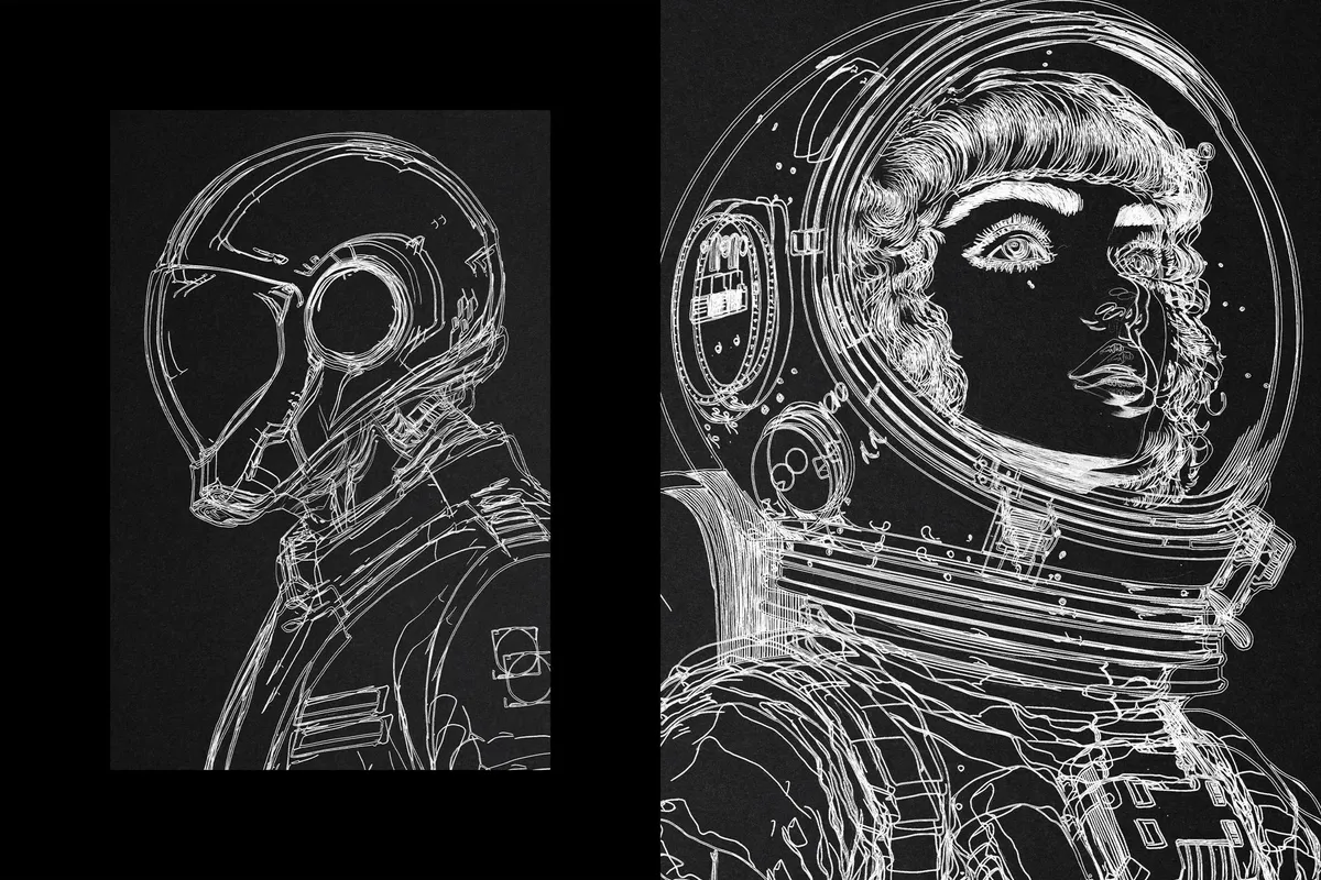 Line Paint Photo Effect
