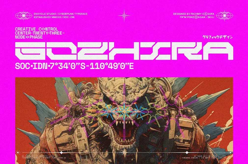 NCL RABEGS | Cyberpunk Font