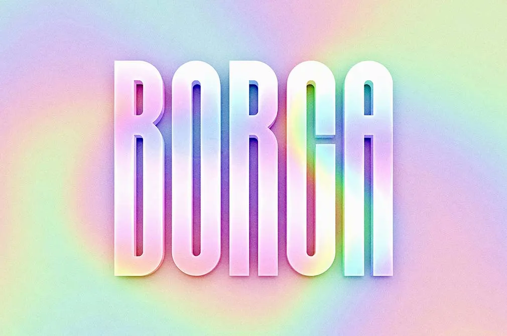 Holographic Text Effect