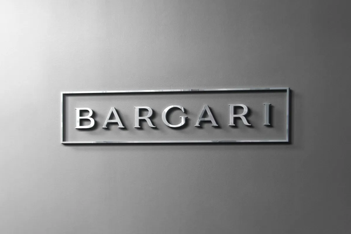Interior Metal Wordmark Mockup