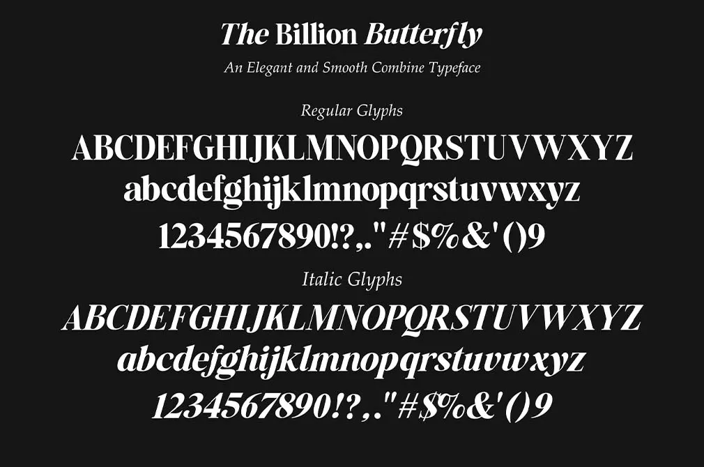 The Billion Butterfly Serif