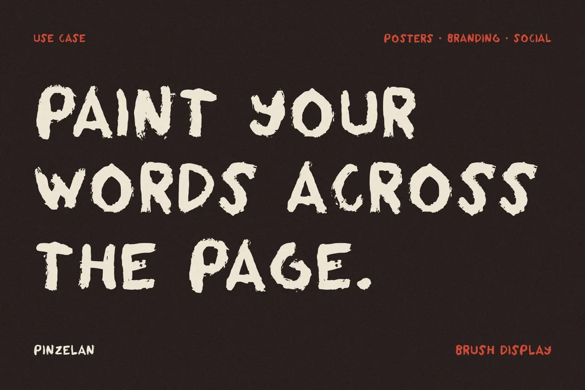 Pinzelan - Grunge Brush Font