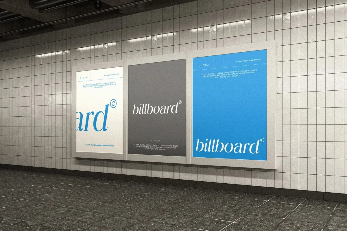 Subway Advertising Poster Mockup