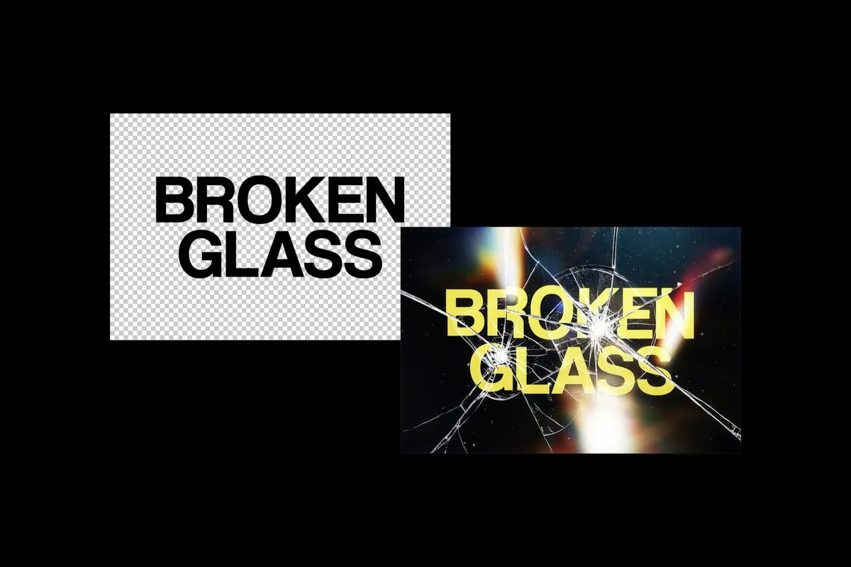 Broken Glass Text Effect