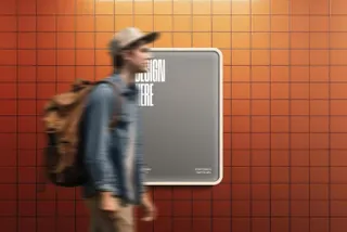Tile Wall Lightbox Poster Mockup