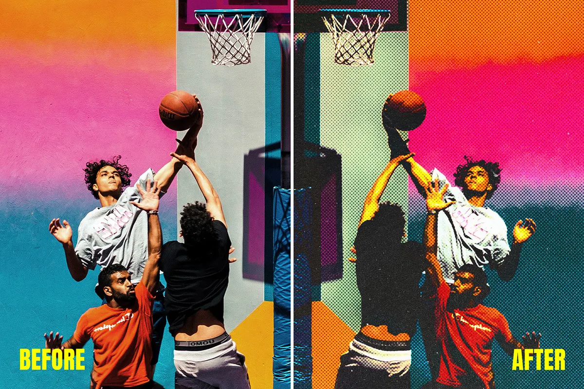 Retro Magazine Halftone Actions