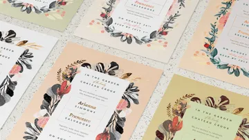 Blush Noir Wedding Invitations