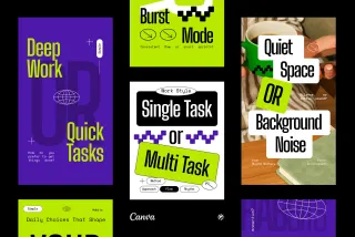 CANVA Work and Focus Choices Instagram Template