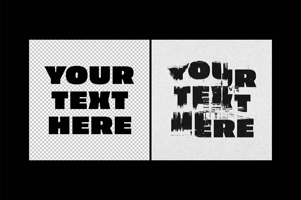 Glitched Distortion Text Effect Vol.1