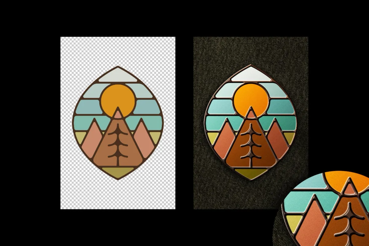 Enamel Pin Mockup