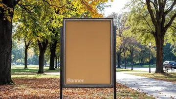 Vertical Park Banner Mockup