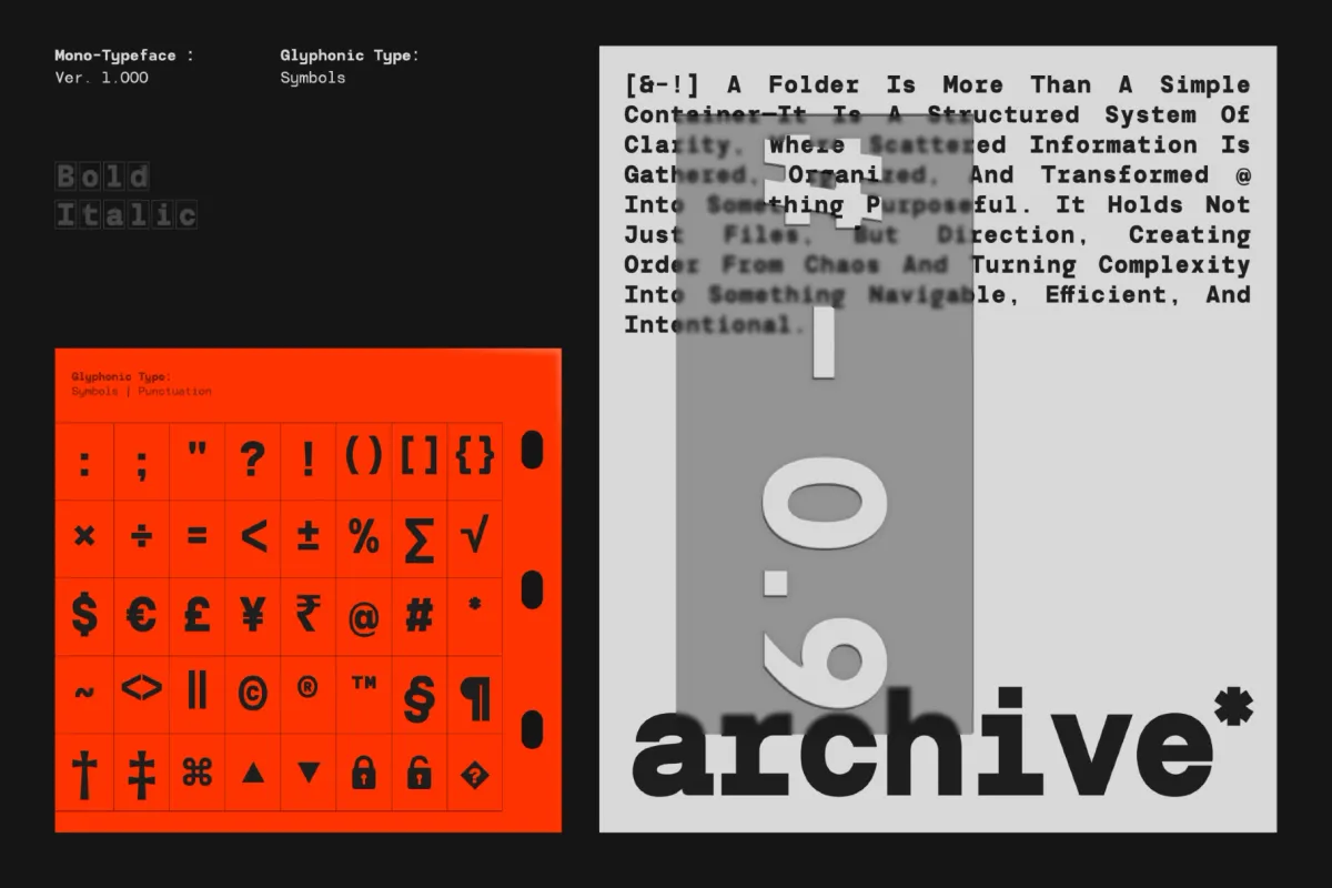 GC Monoglitch — Bold Tech Monospace Font