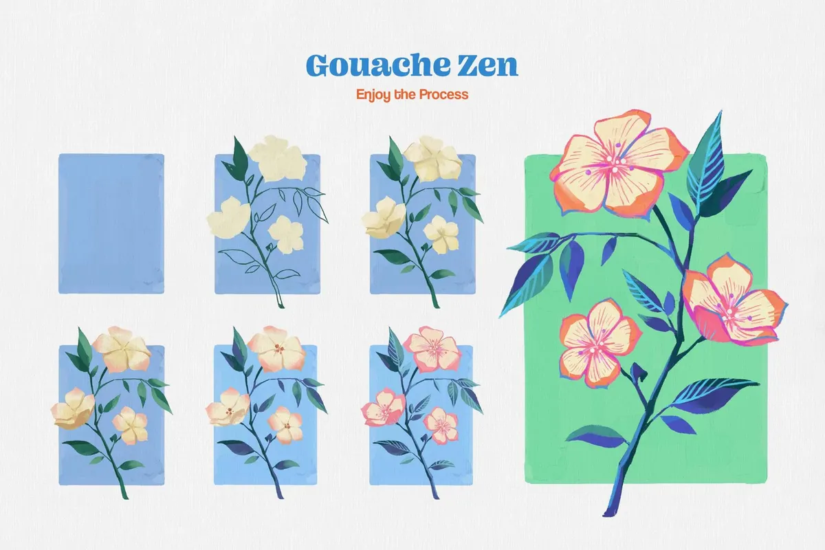 Gouache Zen Photoshop Brushes