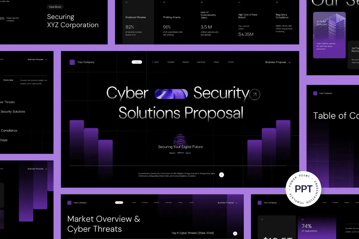 Cyber Security Proposal Powerpoint Template