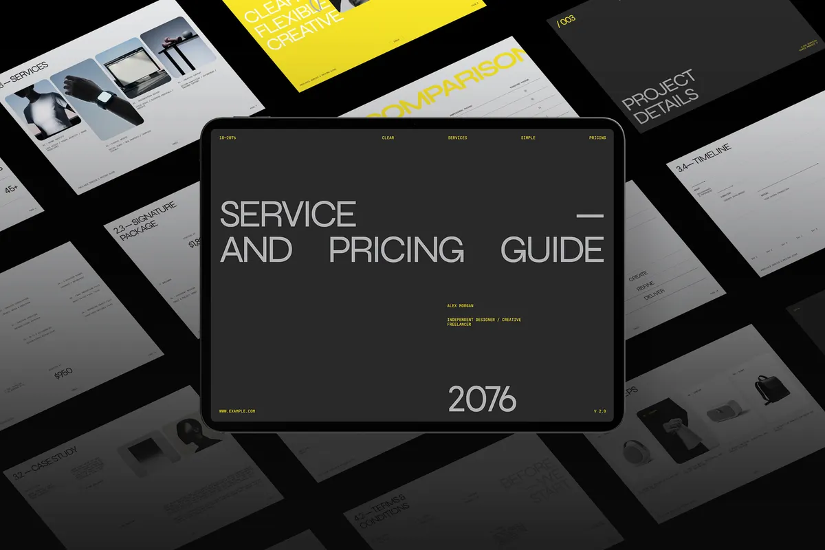 Service & Pricing Guide Template - Portuu