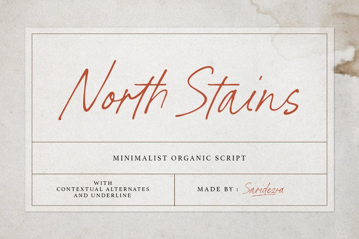 North Stains - Minimalist Script
