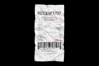 Thermal Paper Receipt Mockup