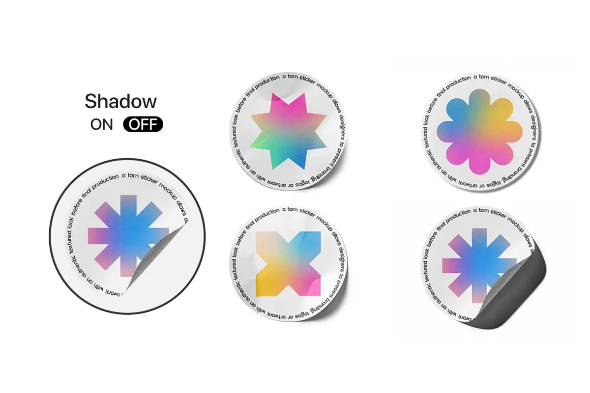 Product Sticker Mockups Pack