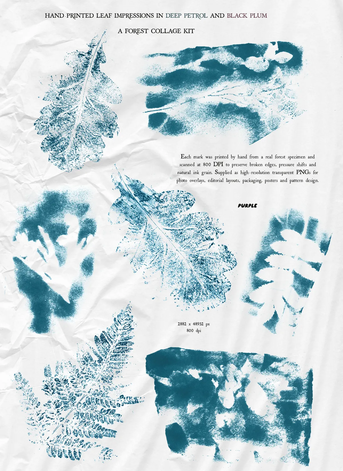 Underprint: Forest Collage Material Kit