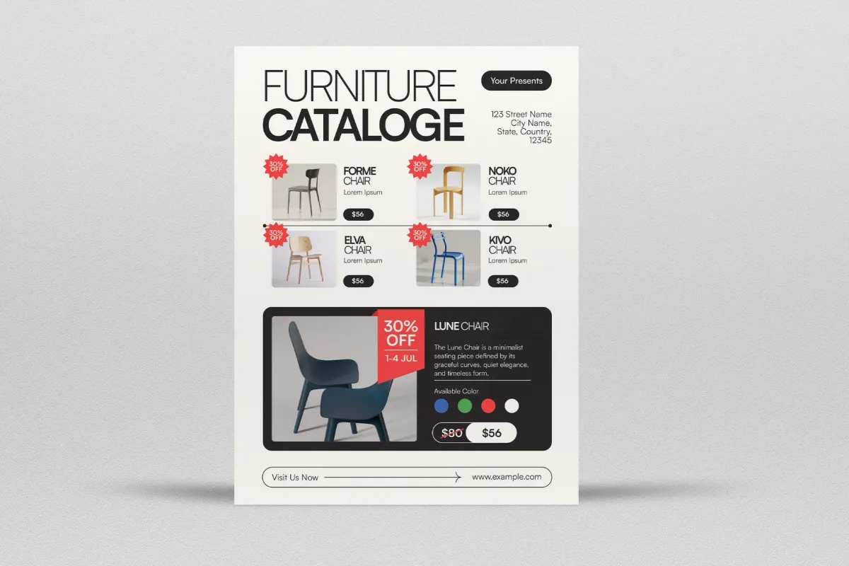 Black And White Utilitarian Product Catalogue