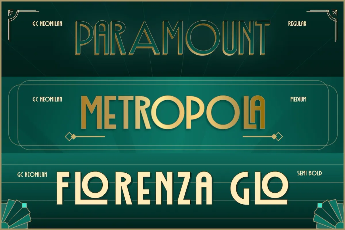 GC Neomilan - Neo Art Deco Typeface