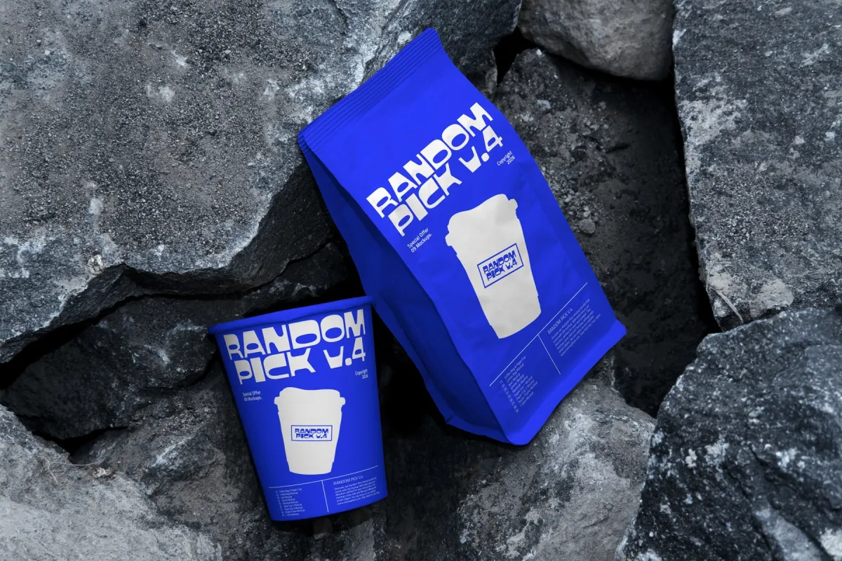 Coffee Bag Packaging Mockup
