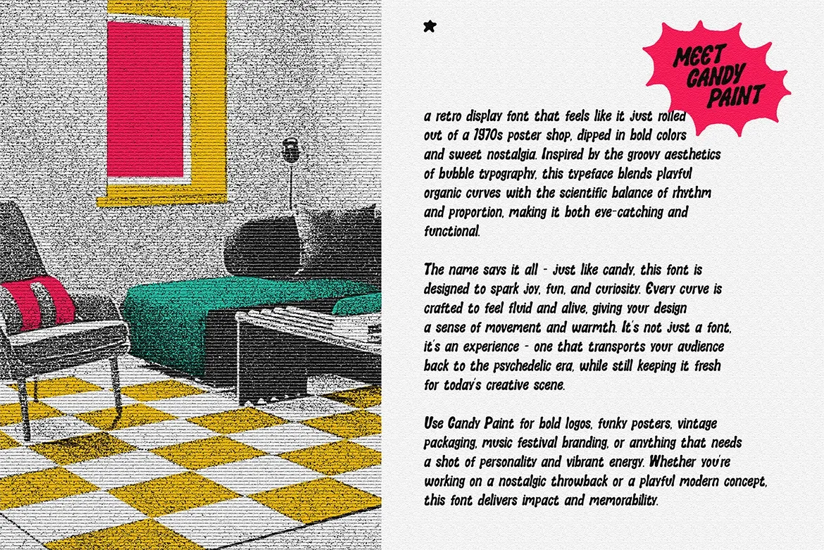 CandyPaint - Retro Groovy Font