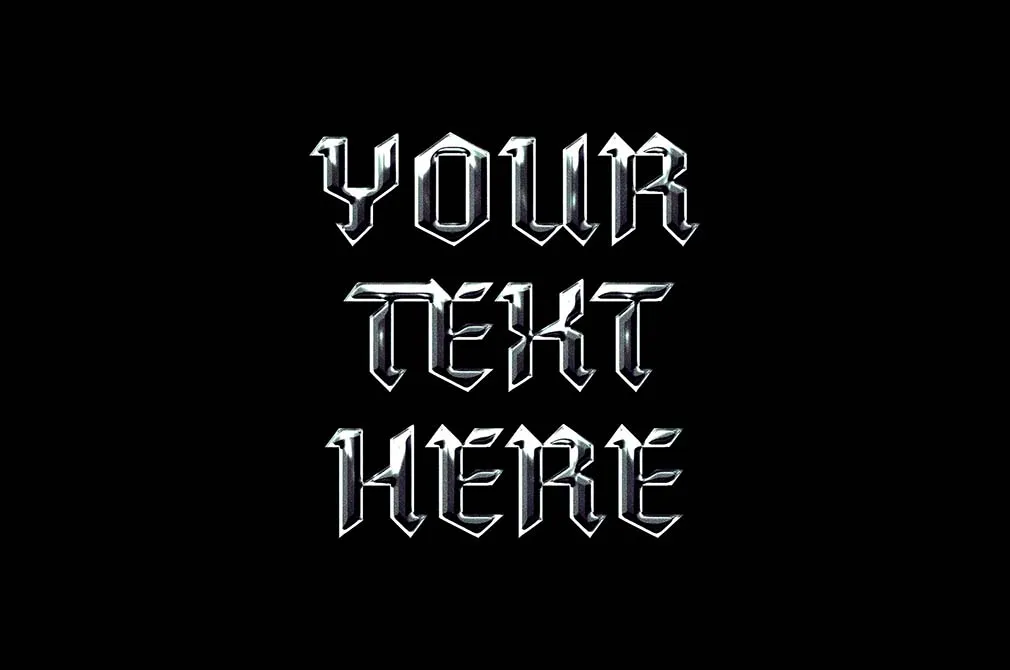 Chrome Text Effect