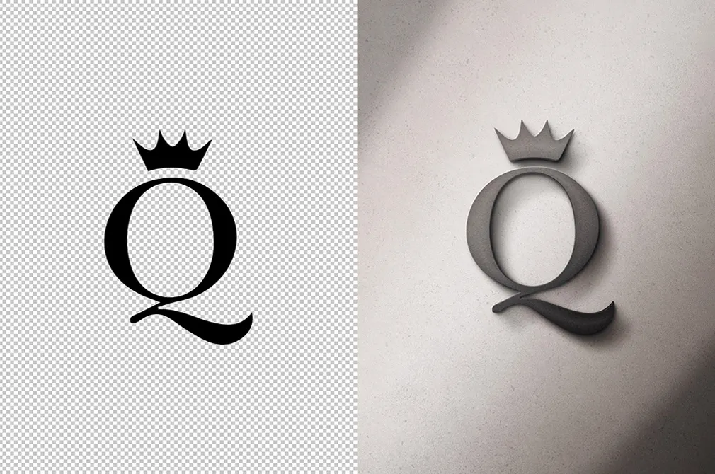 Luxury Chrome Sign Logo Mockup